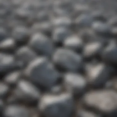 Geological Formation of Shiny Gray Rocks Geological formation depicting shiny gray rocks in their natural habitat