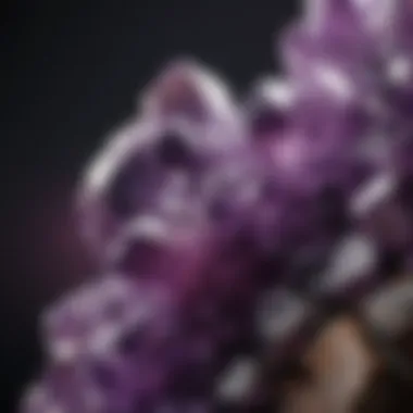 Amethyst Crystal Cluster A stunning amethyst crystal cluster showcasing vibrant purple hues