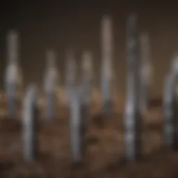 Precision drill bits arranged neatly