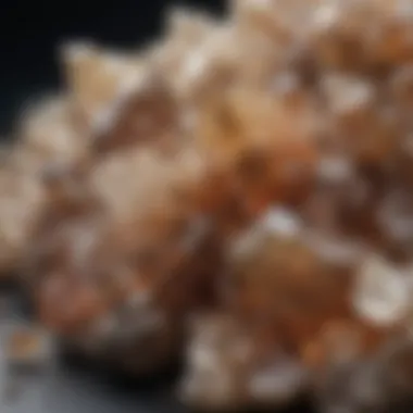 Close-up view of muscovite mica flakes showcasing their shimmering appearance.