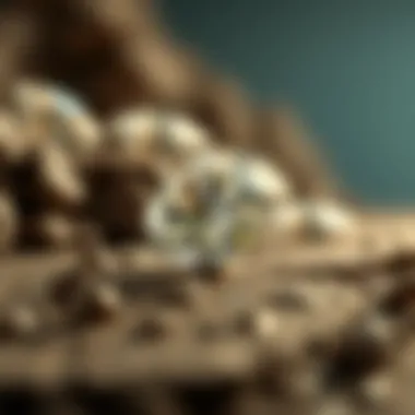 Illustration depicting the geological formation of diamonds