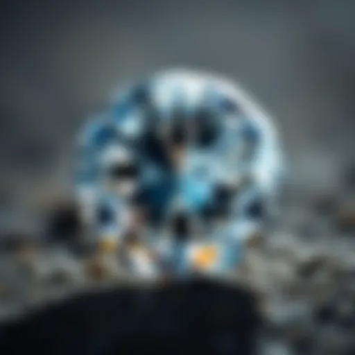 Brilliant Cut Diamond Facets Close-up view of a brilliant-cut diamond showcasing its facets.