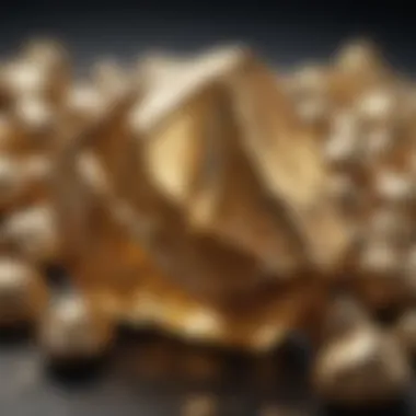 Fool's Gold: A Glimmering Illusion Close-up view of fool's gold showing its metallic luster