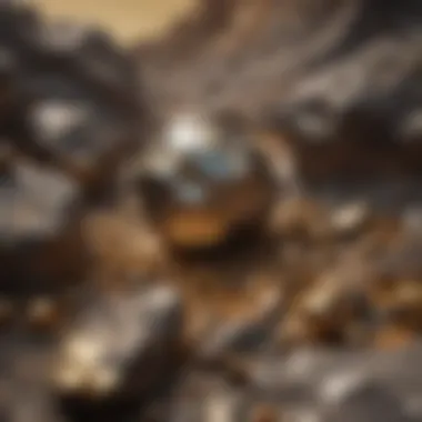 The Geological Formation of Fool's Gold Geological formation showcasing deposits of iron pyrite in rock