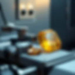 Advanced gemstone shaping machine in action