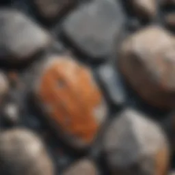 Close-up of granite surface showcasing unique mineral patterns