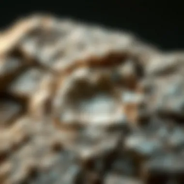 A close-up view of a magnetic rock revealing its crystalline structure and properties