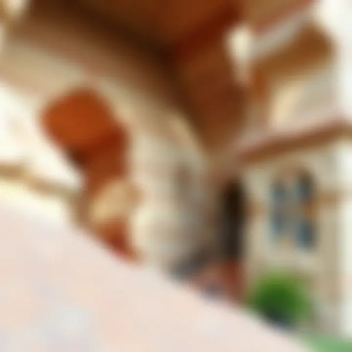 Artistic representation of sandstone's use in architecture