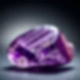 A close-up of a high-quality amethyst stone showcasing its clarity and color depth