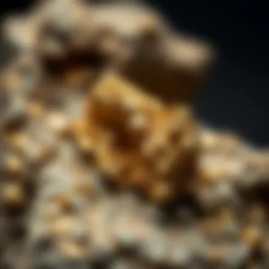 Natural formation of pyrite within rock matrix