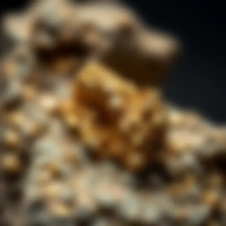 Natural formation of pyrite within rock matrix