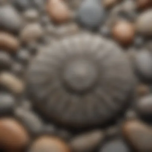 Close-up view of a Petoskey stone highlighting its unique coral patterns