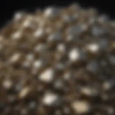 Close-Up of Pyrite Crystals A close-up of pyrite crystals showcasing their metallic luster