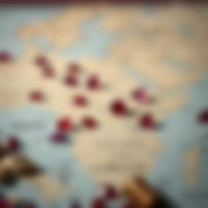 Exploring Sourcing Locations of Rubellite Gemstones Rubellite sourcing locations highlighted on a map