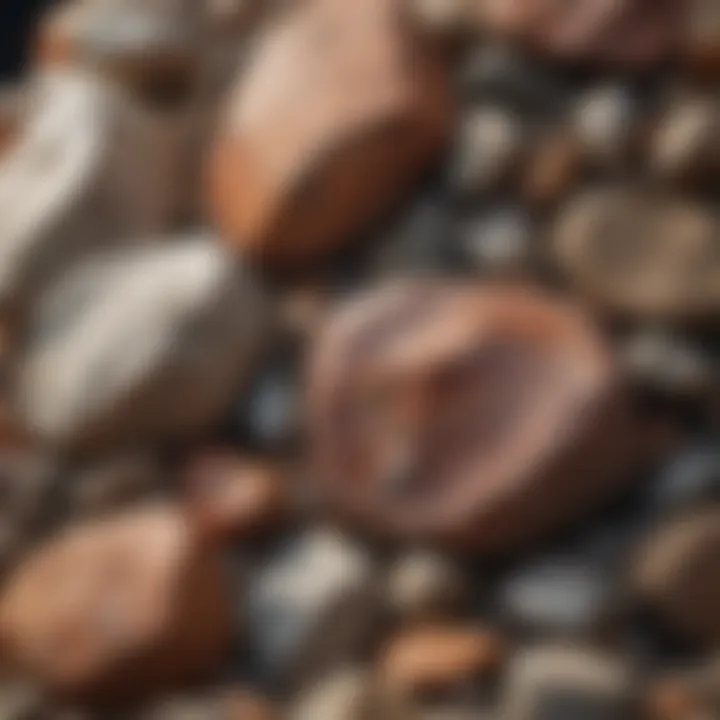 A close-up of metamorphic rocks illustrating their unique structures and mineral composition.