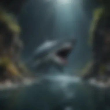 Reconstructed Habitat of the Megalodon Megalodon habitat reconstruction showing warm oceanic waters.