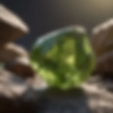 Natural Raw Peridot Raw peridot stone showcasing its natural beauty