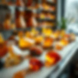 Natural amber pieces displayed elegantly